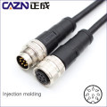 M16 C091 male straight cable metal connector with internal strain relife and metal locking ring  2-24 pin